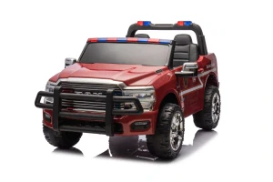 JOKO Elektrické atíčko RAM 3500 Hasičské Auto 2x200W 24V, kožené sedadlo, penové kolesá, červené