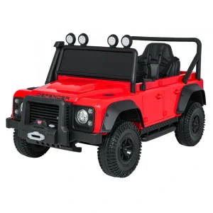 JOKO Elektrické autičko Land Rover Defender 110 SVX Concept 2x100W 24V, penové kolesá, kožené sedadlo, červené