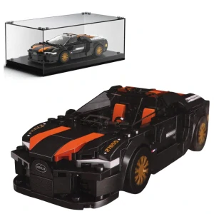 Mould King Technická Stavebnica Športové Auto 386ks + Vitrína, čierne