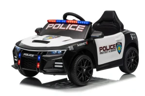 JOKO Elektrické autíčko Polícia 911 4x4, penové kolesá, kožené sedadlo, 