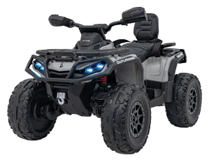 JOKO Elektrická Štvorkolka Can Am Outlander ATV 4x45W, penové kolesá, kožené sedadlo, nosnosť 50kg, Diaľkové ovládanie, sivá