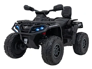 JOKO Elektrická Štvorkolka Can Am Outlander ATV 4x45W, penové kolesá, kožené sedadlo, nosnosť 50kg, Diaľkové ovládanie, čierna