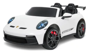 JOKO Elektrické Autíčko Porsche 911 GT 3 4x200W 24V, penové kolesá, kožené sedadlo, Nosnosť 50kg, biele
