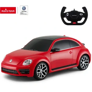 Rastar RC Auto Volkswagen Beetle 1:14 na diaľkové ovládanie + Led Svetlá, červené