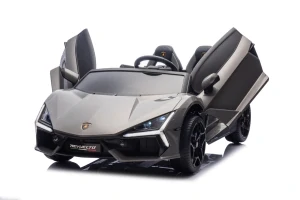 JOKO Elektrické autíčko Lamborghini Revuelto XL 4x4 24V, Dvojmiestne Kožené sedadlo, Penové kolesá, FM rádio, Nosnosť 60kg, sivé