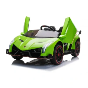 JOKO Elektrické autíčko Lamborghini Veneno 4x4, penové kolesá, kožené sedadlo, Efekt HOJDANIA, nosnosť 50kg, zelené
