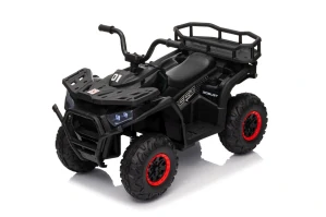 JOKO Elektrická Štvorkolka ATV Robust 4x4, FM rádio, penové kolesá, kožené sedadlo, Diaľkové ovládanie, čierna