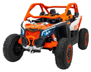 JOKO Elektrické autíčko Buggy Maverick Turbo RR STRONG 2x320W 24V, Nafukovacie kolesá, Dvojmiestne Kožené sedadlo, Nosnosť 50kg, oranžové