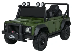 JOKO Elektrické autičko Land Rover Defender 110 SVX Concept 2x100W 24V, penové kolesá, kožené sedadlo, zelené