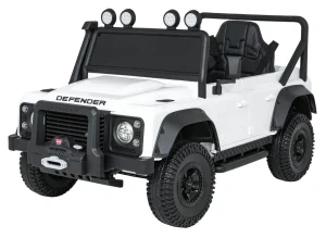 JOKO Elektrické autičko Land Rover Defender 110 SVX Concept 2x100W 24V, penové kolesá, kožené sedadlo, biele