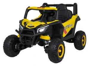 JOKO Elektrické Autíčko Buggy Madman UTV-MX 4x4, penové kolesá, kožené sedadlo, žlté