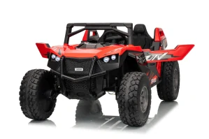 JOKO Elektrické autíčko Buggy RTR Monster Speed 4x4, motor 2x300W + 2x45W, penové kolesá, Dvojmiestne Kožené sedadlo, nosnosť 60kg, červené