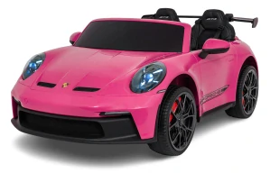 JOKO Elektrické Autíčko Porsche 911 GT 3 4x200W 24V, LCD Dotykový Panel MP4, penové kolesá, kožené sedadlo, Nosnosť 50kg, ružové