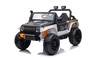 JOKO Elektrické autíčko Jeep Monster 4x200W, penové kolesá, kožené sedadlo, nosnosť 50kg, sedadlo pre Rodiča, biele