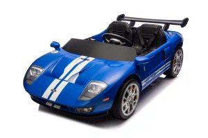 JOKO Elektrické autíčko Ford GT 4x100W, penové kolesá, kožené Dvojmiestne sedadlo,  Nosnosť 59kg, FM rádio, modré