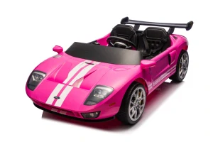 JOKO Elektrické autíčko Ford GT 4x100W, penové kolesá, kožené Dvojmiestne sedadlo,  Nosnosť 59kg, FM rádio, ružové