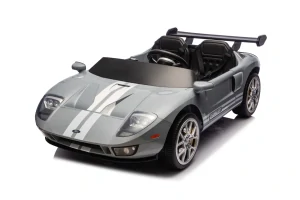 JOKO Elektrické autíčko Ford GT 4x100W, penové kolesá, kožené Dvojmiestne sedadlo,  Nosnosť 59kg, FM rádio, sivé