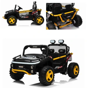 JOKO Elektrické autíčko Buggy UTV SPEED 2x80W, Dvojmiestne sedadlo, nosnosť 40kg, čierne