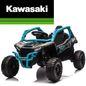 JOKO Elektrické autíčko Buggy Kawasaki TERYX KRX1000 4x4, penové kolesá, kožené sedadlo, modré