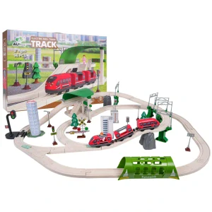 JOKO Interaktívna Vlaková Súprava s Vláčikom so svetlom a zvukom + Semafór na batérie 89ks