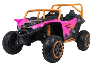 Arctic CAT Elektrické Autíčko Buggy WILDCAT XX 4x200W 24V, penové kolesá, Dvojmiestne kožené sedadlo, nosnosť 60kg, ružové