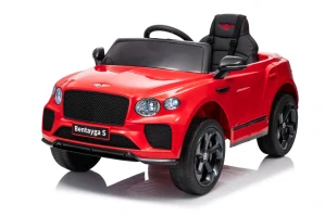 JOKO Elektrické autíčko Bentley Bentayga S, penové kolesá, kožené sedadlo, červené