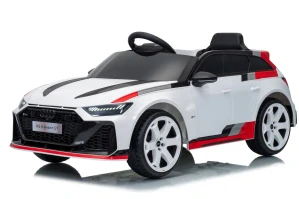 JOKO Elektrické autíčko Audi RS6 Avant GT, penové kolesá, kožené sedadlo, biele