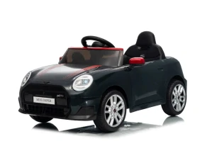 JOKO Elektrické autíčko Mini Cooper, penové kolesá, kožené sedadlo, čierne