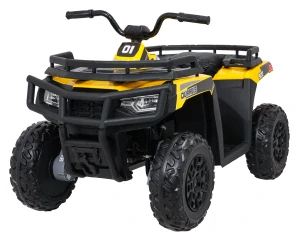 JOKO Elektrická štvorkolka WOLF 4x200W ATV, penové kolesá, kožené sedadlo, nosnosť 60kg, diaľkové ovládanie, žltá