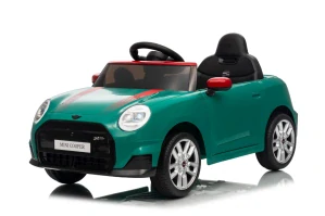 JOKO Elektrické autíčko Mini Cooper, penové kolesá, kožené sedadlo, zelené