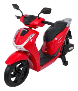 JOKO Elektrická Motorka Skúter HONDA SH125I, penové kolesá, kožené sedadlo, červená