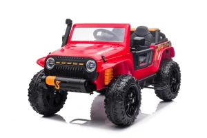 JOKO Elektrické autíčko Jeep Monster 4x200W, penové kolesá, kožené sedadlo, nosnosť 50kg, sedadlo pre Rodiča, čevené