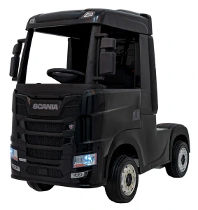 JOKO Elektrický Kamión Scania R-SERIE 4x4, kožené sedadlo, penové kolesá, nosnosť 40kg, čierne