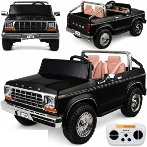 JOKO Elektrické autíčko Ford Bronco Pickup Classic 4X4 24V, Dvojmiestne kožené sedadlo, penové kolesá, FM rádio, nosnosť 60kg, čierne