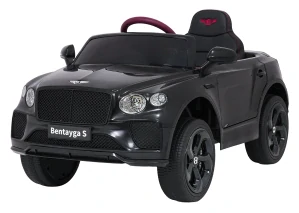 JOKO Elektrické autíčko Bentley Bentayga S, penové kolesá, kožené sedadlo, čierne