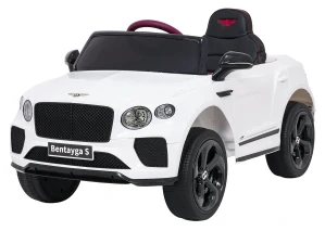 JOKO Elektrické autíčko Bentley Bentayga S, penové kolesá, kožené sedadlo, biele
