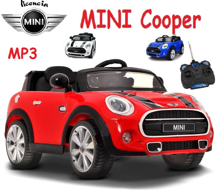 JOKO Elektrické autíčko MINI Cooper, Licencia Mp3 RC, červené