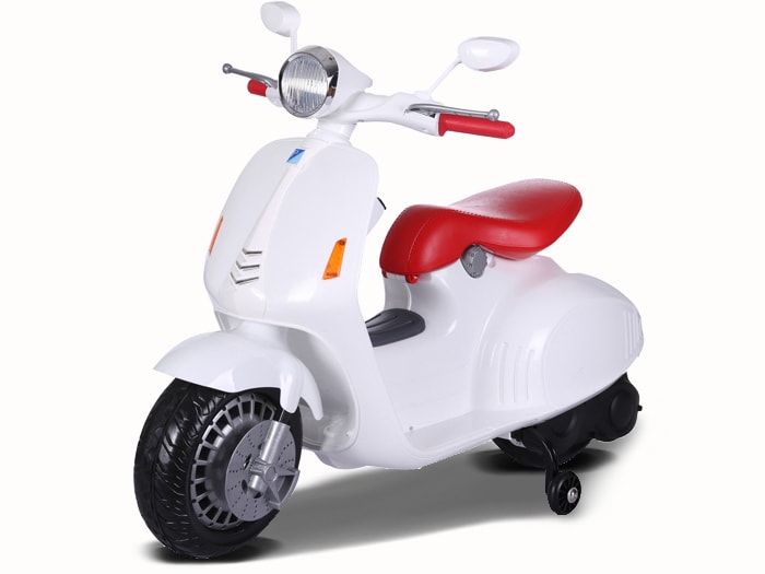  JOKO Elektrický skúter, motorka Vespa + MP3, biely