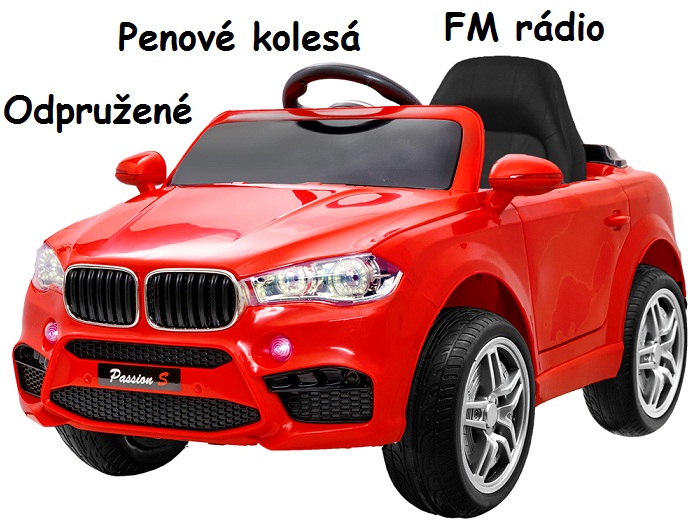 JOKO Elektrické autíčko BW, kožené sedadlo, FM rádio, odpružené, Diaľkové ovládanie