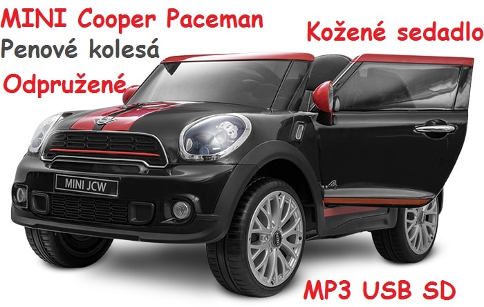 Joko Elektrické autíčko MINI Cooper Paceman, penové kolesá, čierne