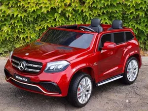 JOKO Elektrické autičko Mercedes BENZ GLS 63 AMG 4X4, Dvojmiestne, Lakované, USB, Kožené sedadlá, Penové kolesá, nosnosť 40kg, červené
