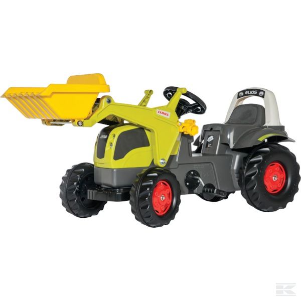 Rolly Toys Šľapací traktor Claas Elios, predný nakladač
