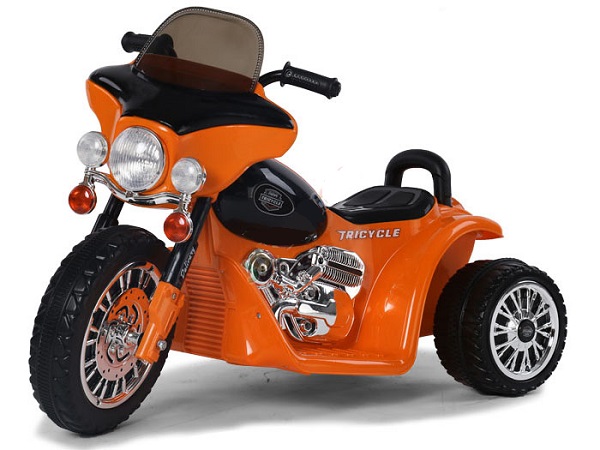 JOKO Elektrická motorka Harley so svetlom, oranžová