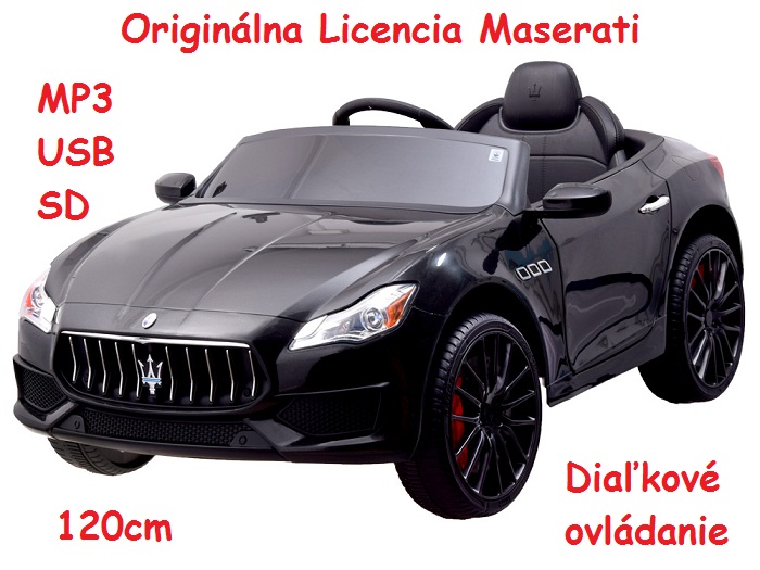 JOKO, Elektrické autíčko Maserati, USB, MP3, čierne