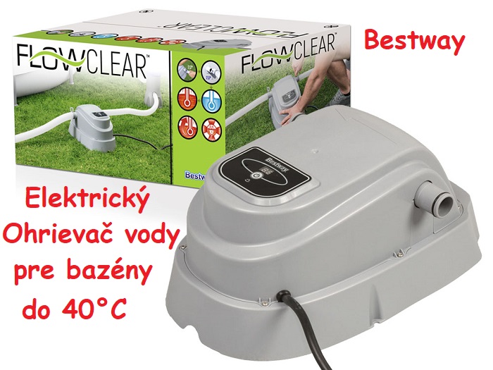 Bestway 58259 Ohrievač vody do 40C, elektrický ohrev pre nadzemné bazény