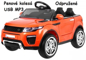 JOKO Elektrické autíčko Rapid Racer, penové kolesá, USB, odpružené, oranžové