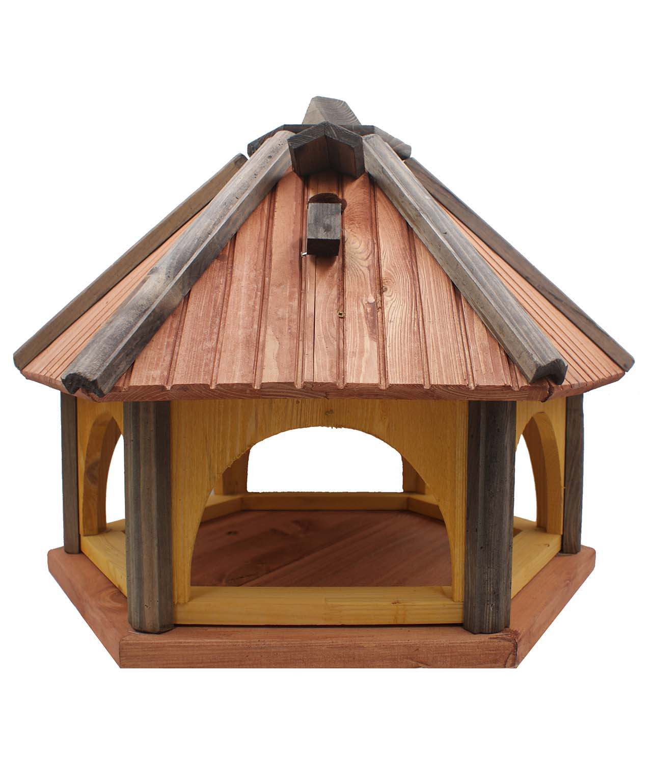 MKSTOR Drevené kŕmitko pre vtáky 62x52x45cm, vtáčia búdka