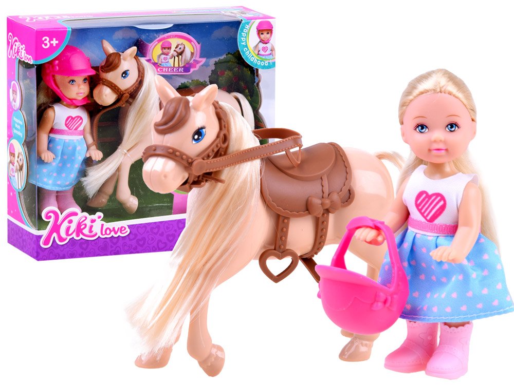 ANLILY Bábika KIKI Love s koňom, poníkom, blondína