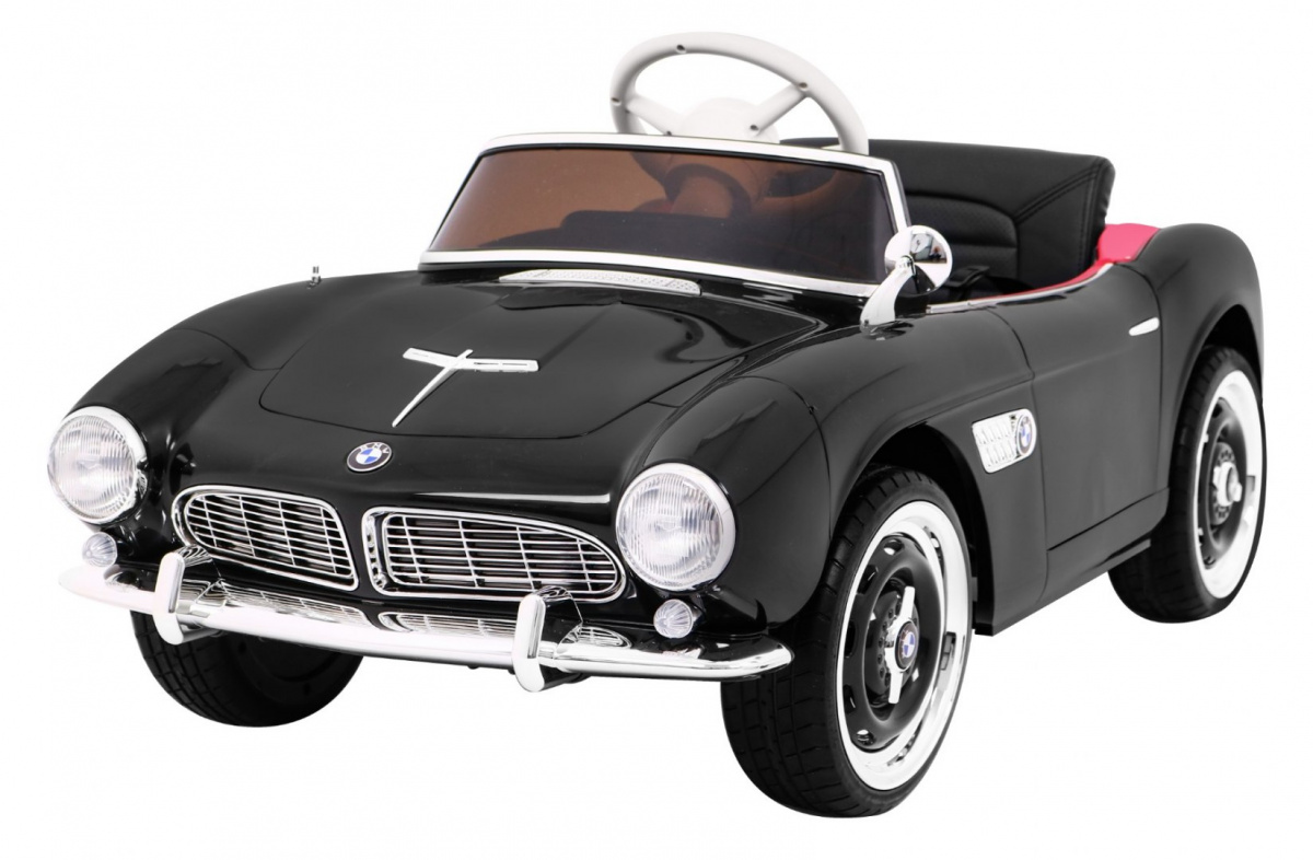 JOKO Elektrické autíčko BMW 507 Retro, penové kolesá, kožené sedadlo, USB, MP3, čierne