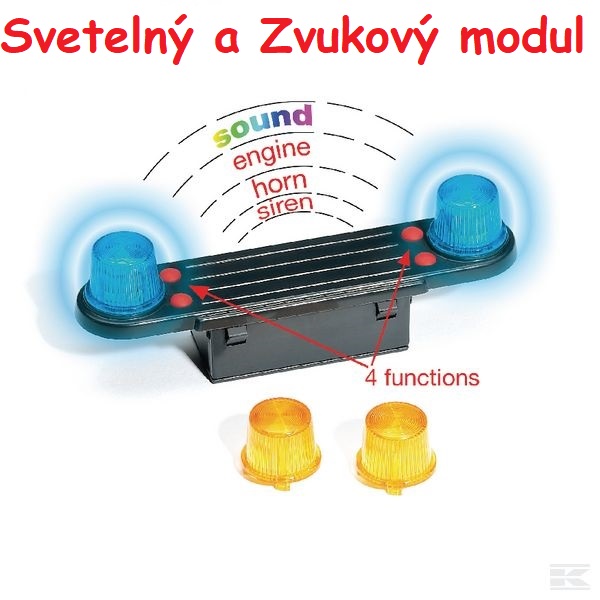 Bruder Maják se svetlom a sirénou pre nákladné autá, Svetelný a zvukový modul
